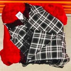 ZARA Flannel Lace Slip Dress, M, NWT